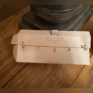 Gold cake ankle bracelet